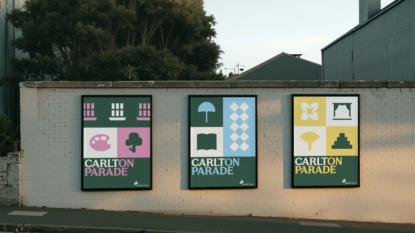 Carlton Parade placemaking identity by Frost* for Bayside Council