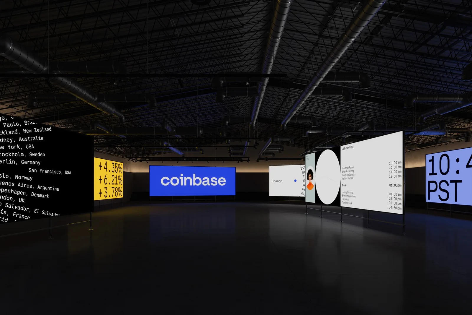 Coinbase brand identity design by Moniker