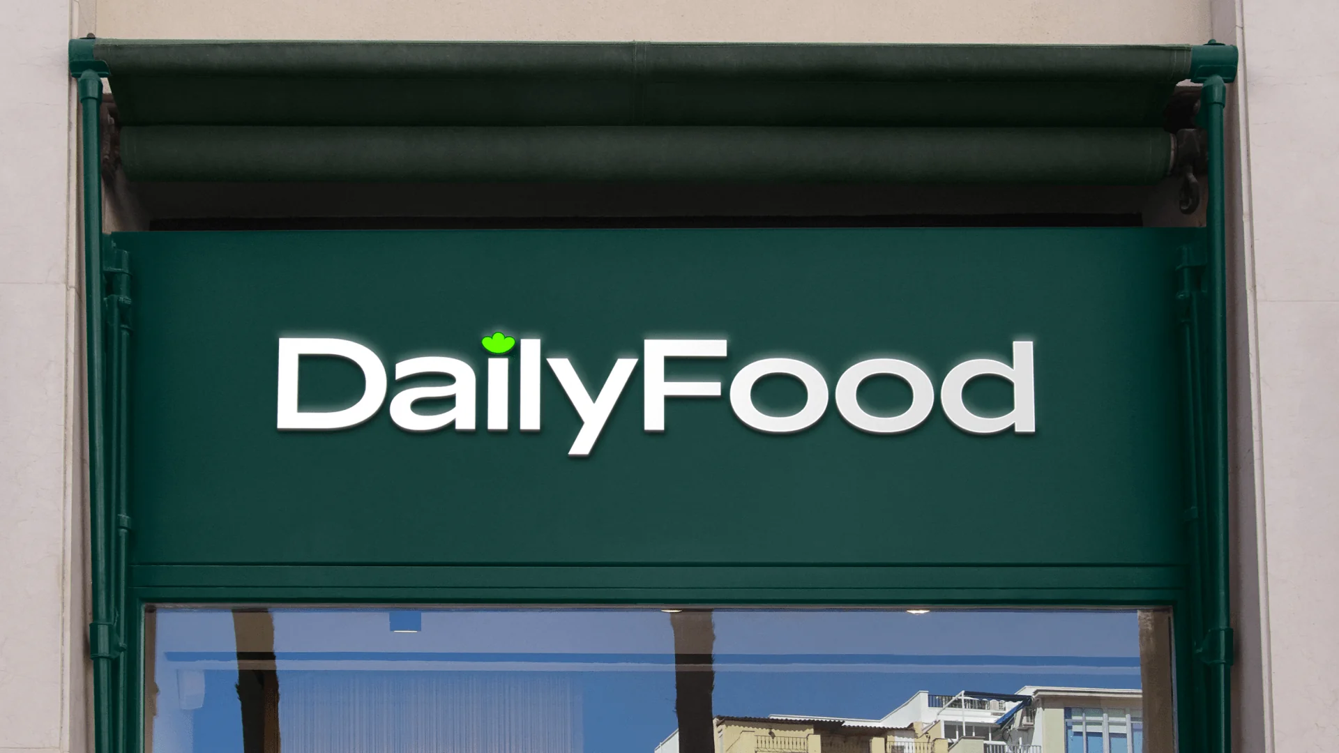DailyFood storefront sign at the station