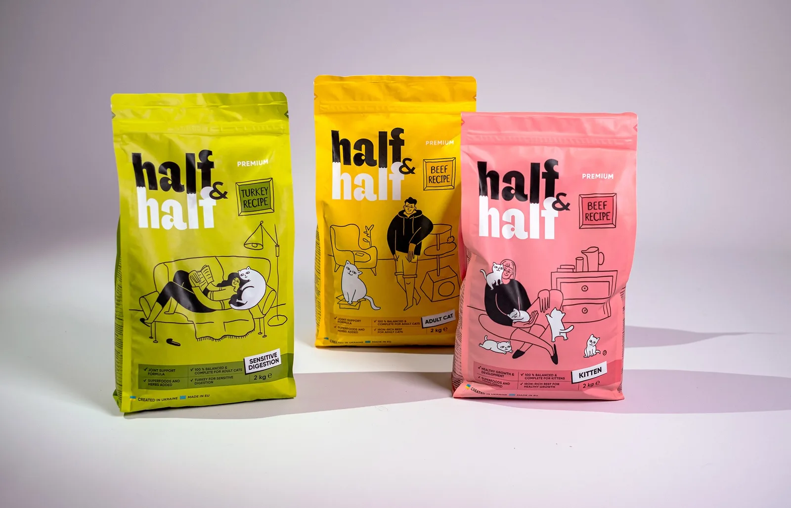 Half & Half brand identity design by Dozen Agency