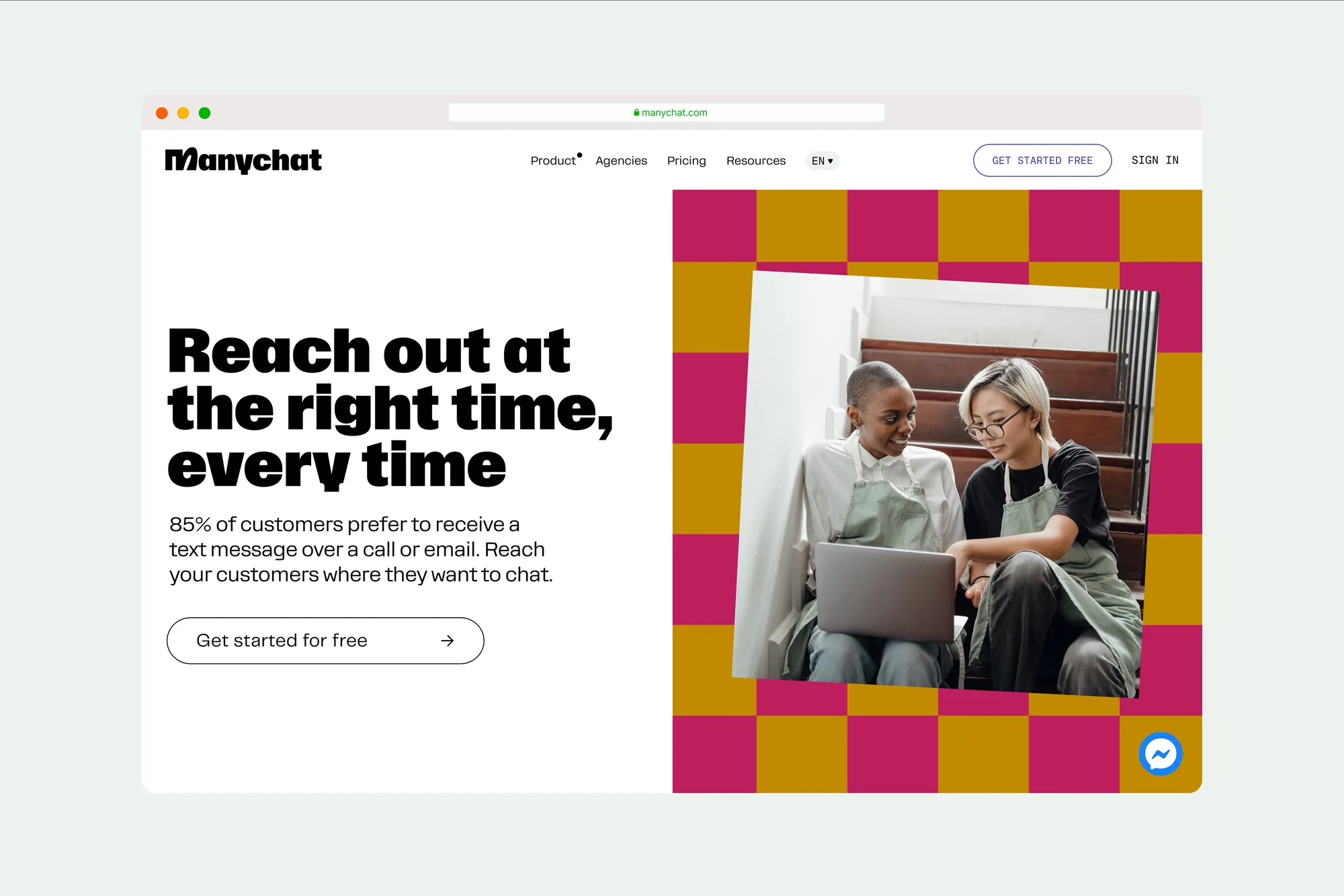 Website section: Reach out at the right time, every time