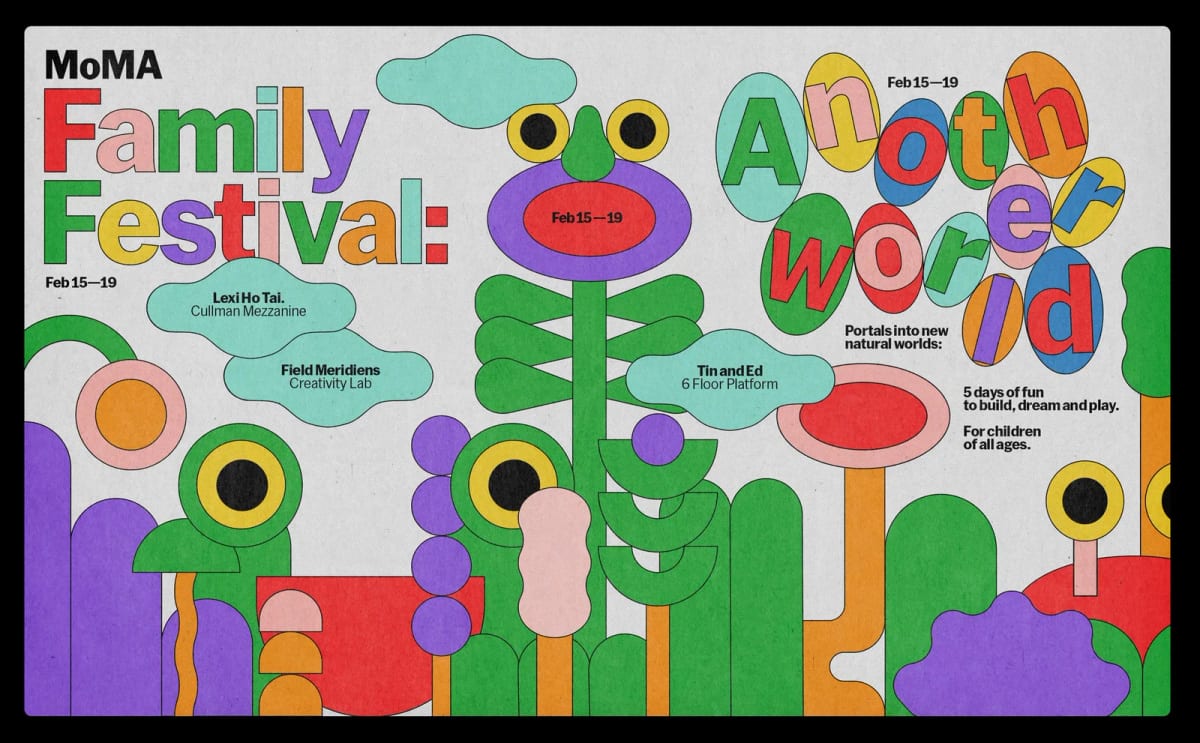 MoMA Family Festival brand identity by Little Troop