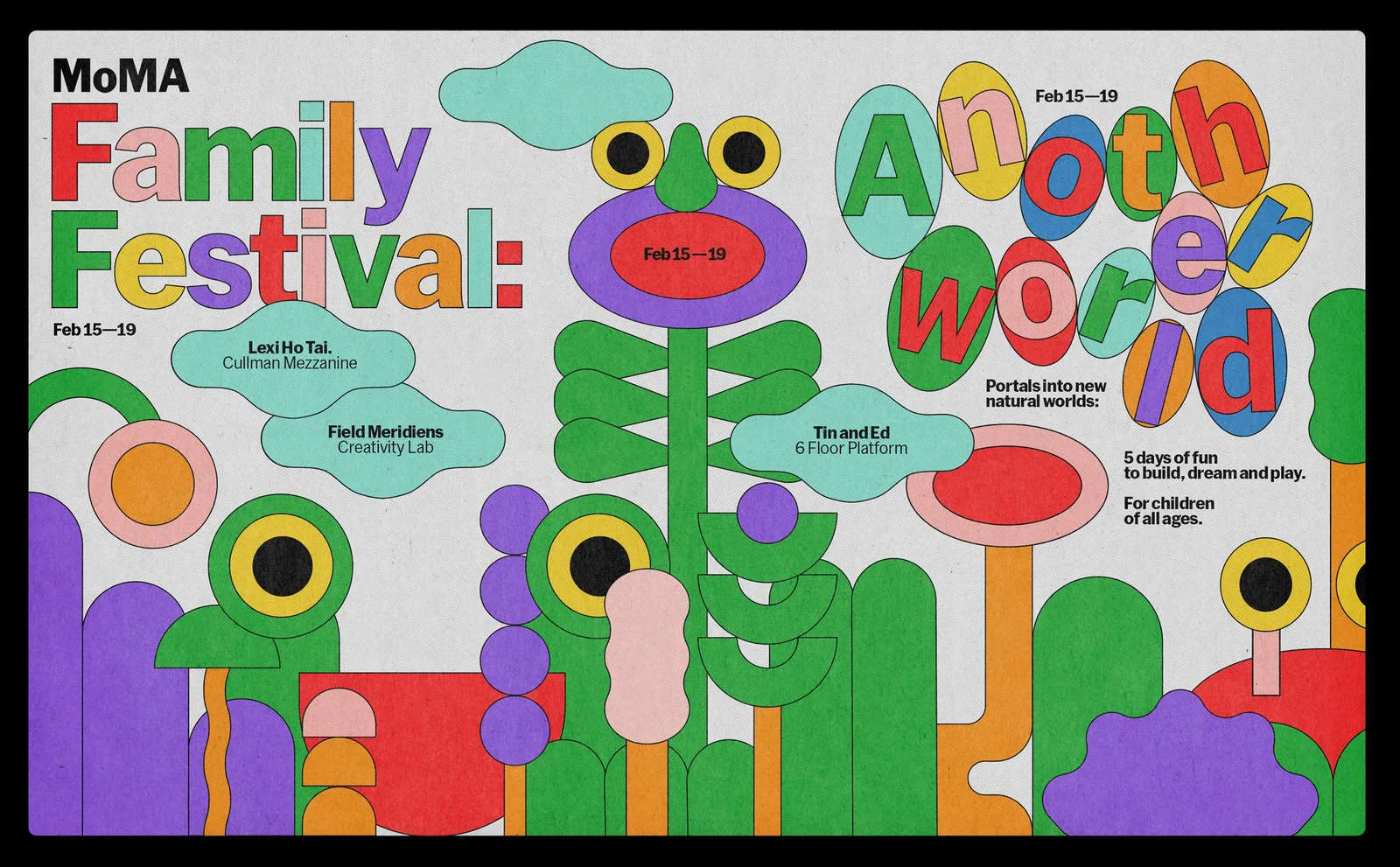 MoMA Family Festival: Another World festival identity by Little Troop for The Museum of Modern Art