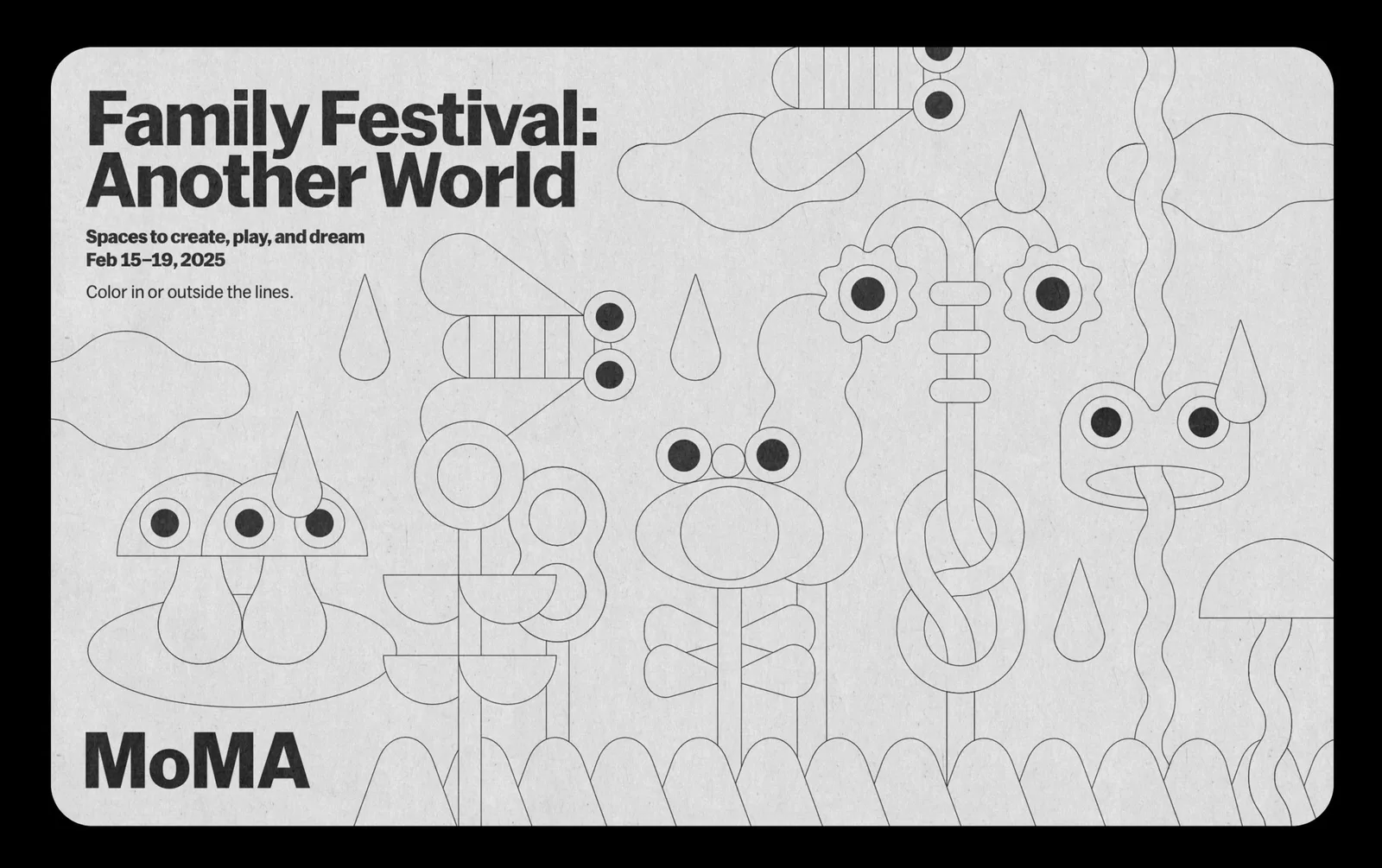 MoMA Family Festival identity by Little Troop