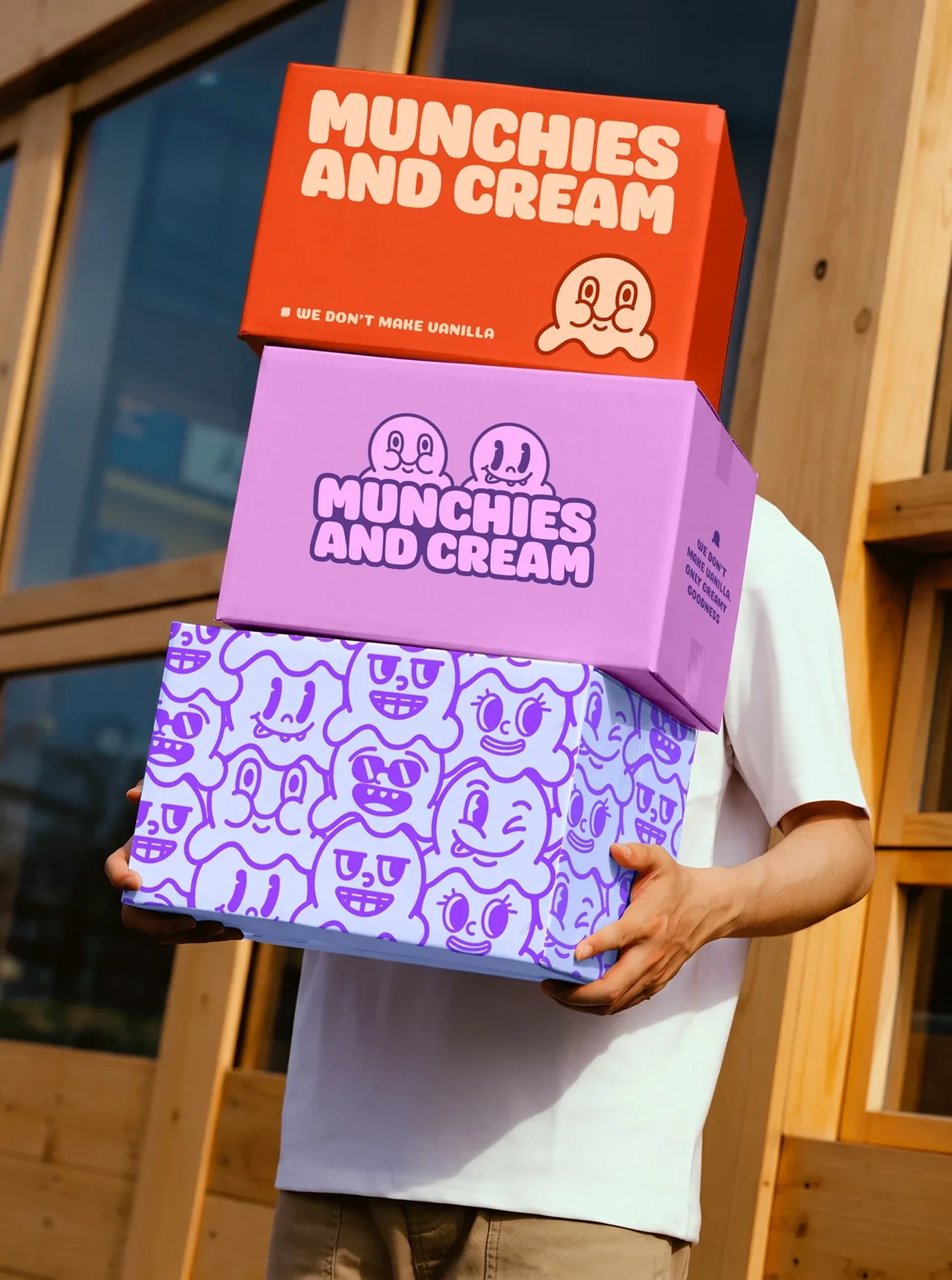 Munchies and Cream ice cream brand identity by Two26
