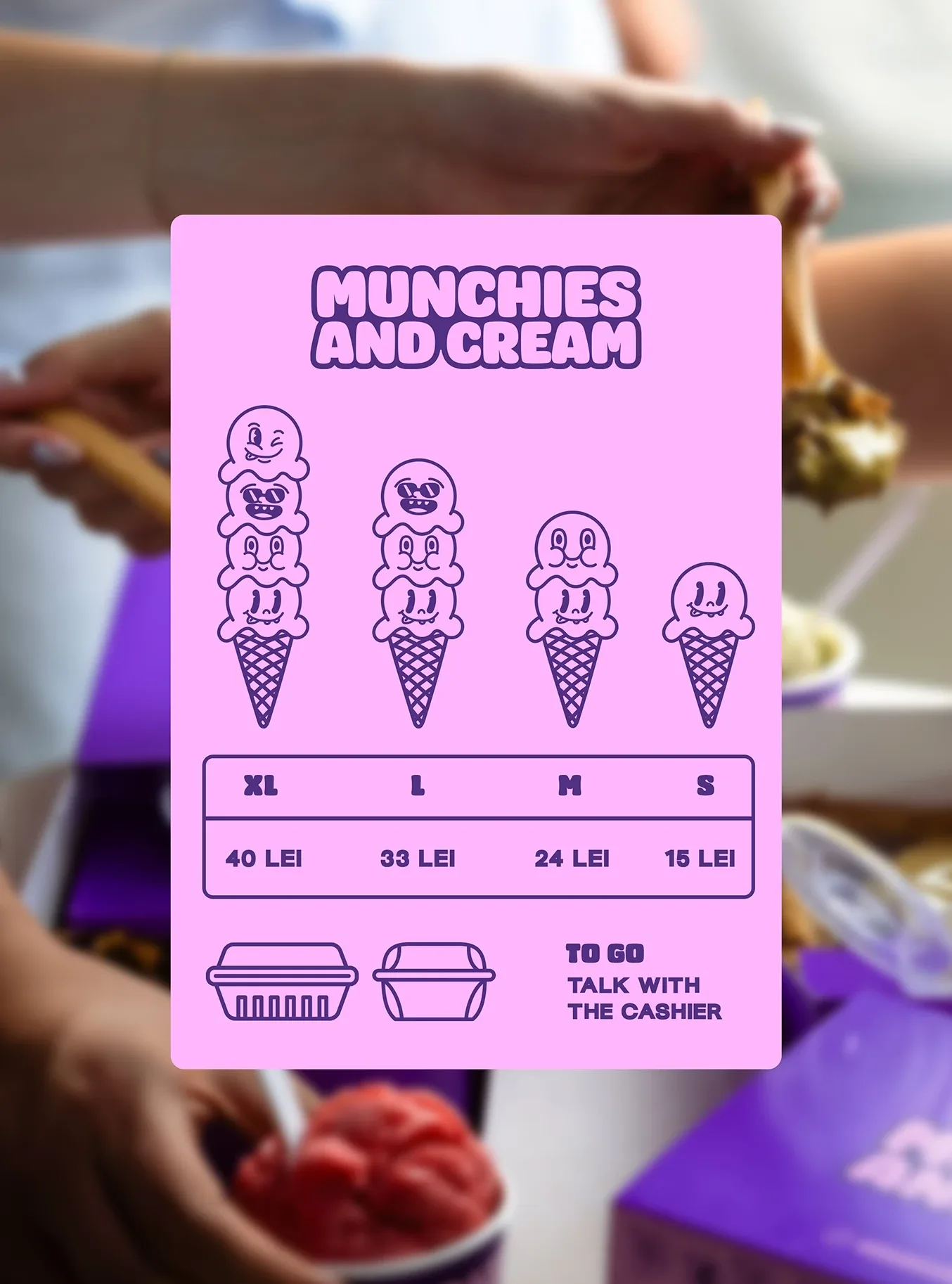 Munchies and Cream ice cream brand identity by Two26