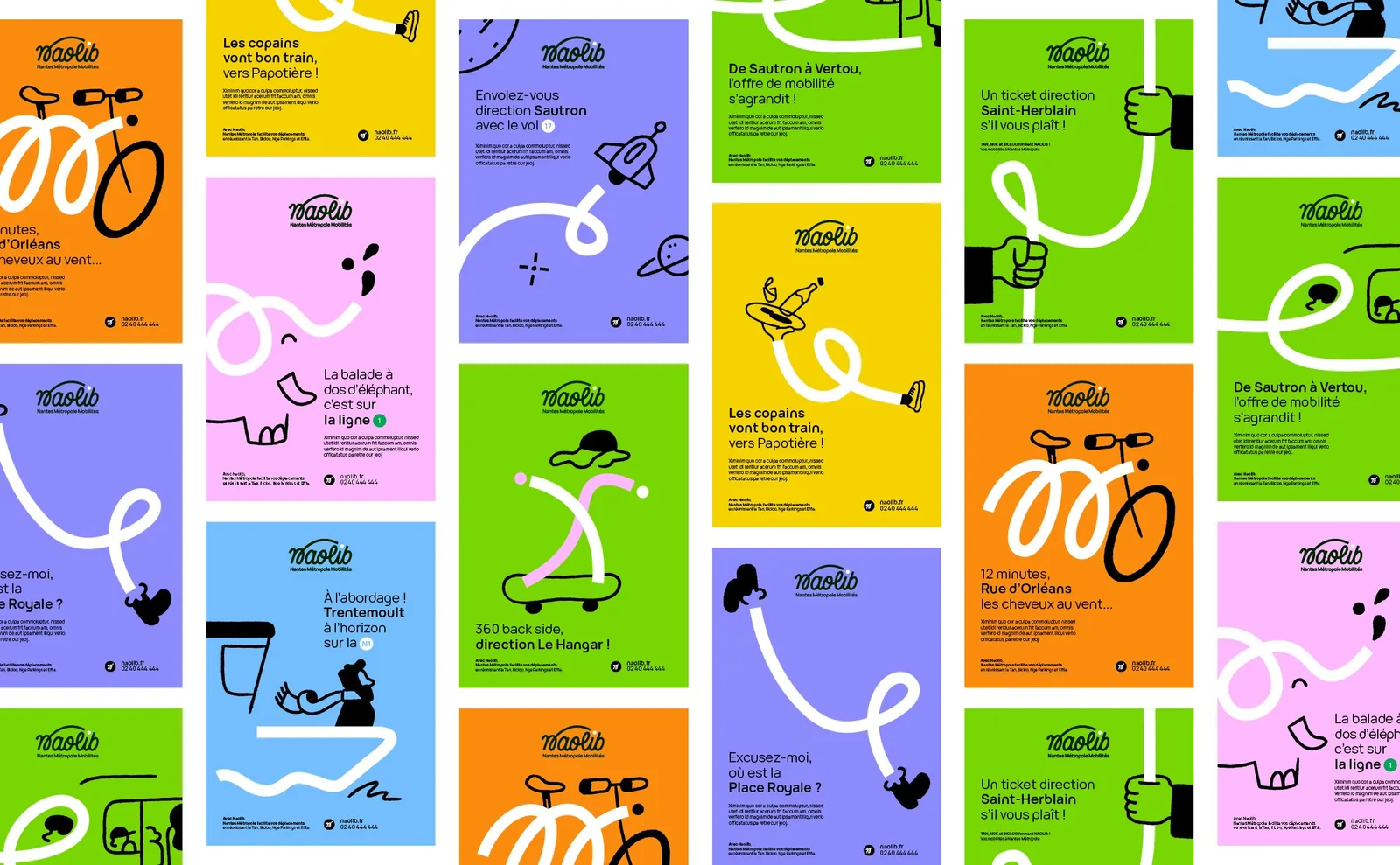 Naolib brand identity design by Graphéine