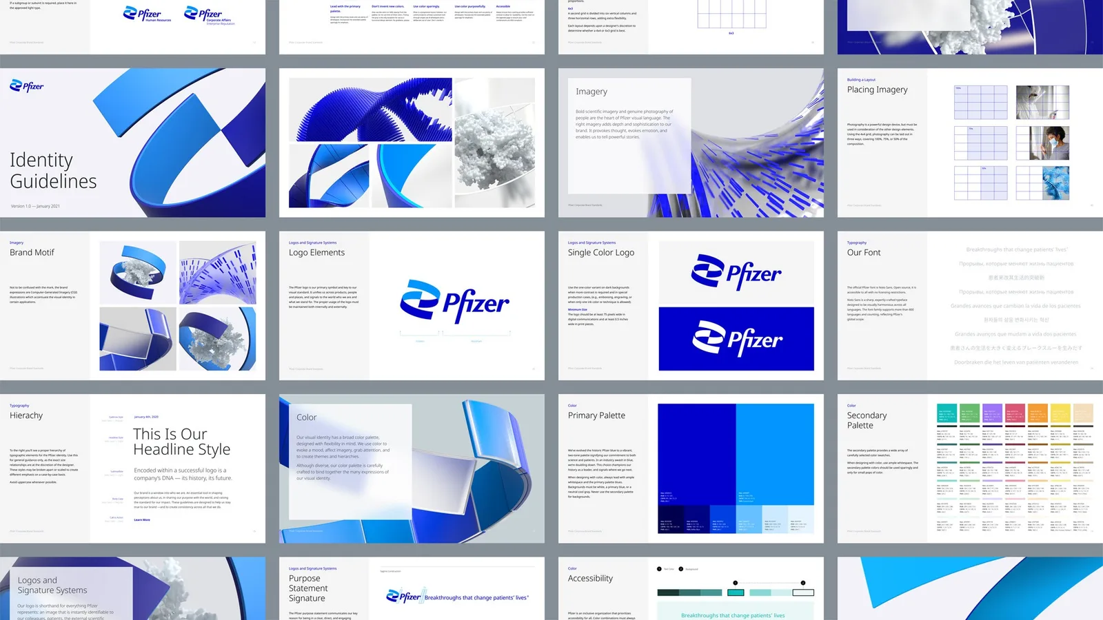 Pfizer brand identity design by Team