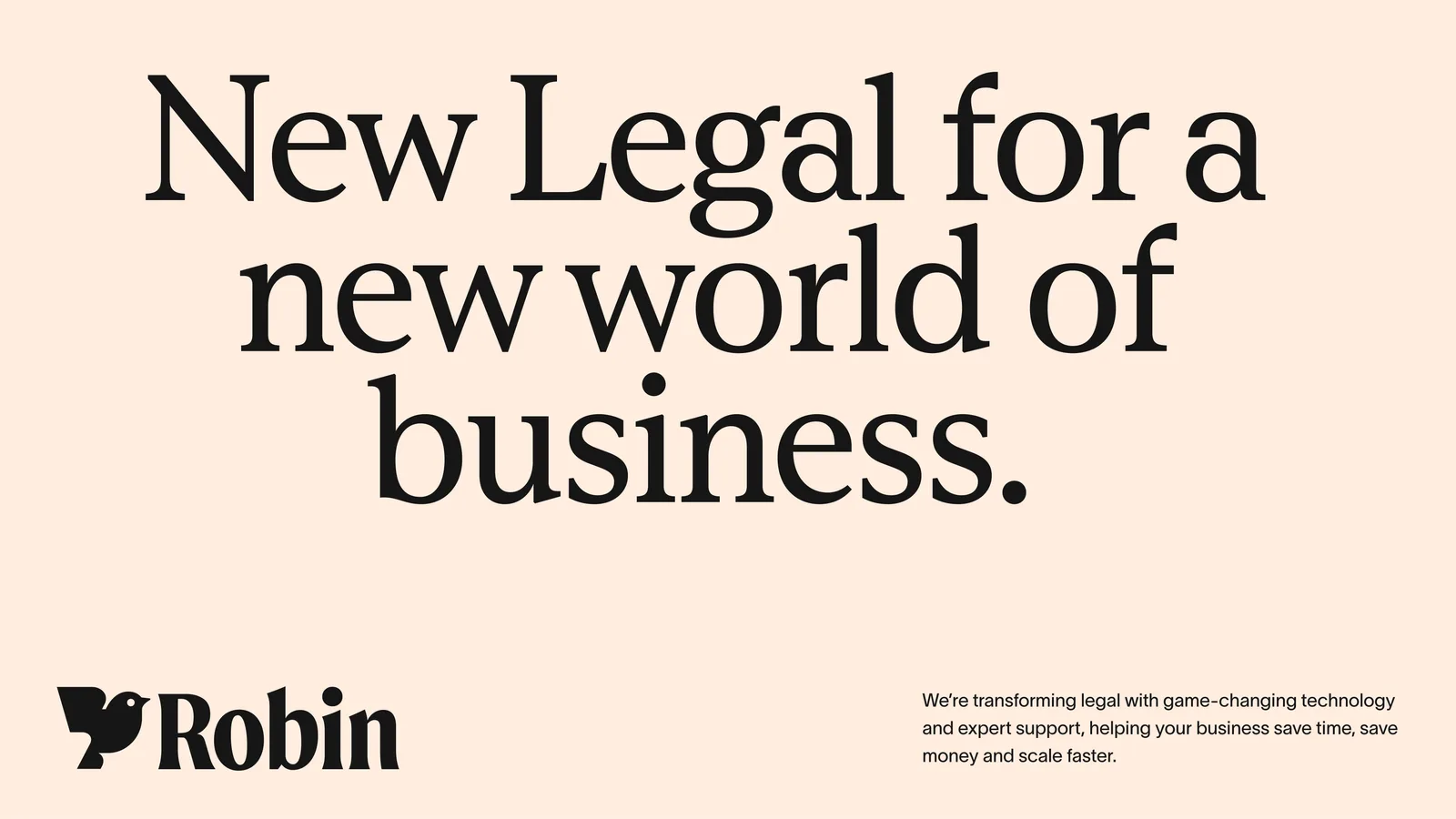 Robin: New Legal for a new world of business