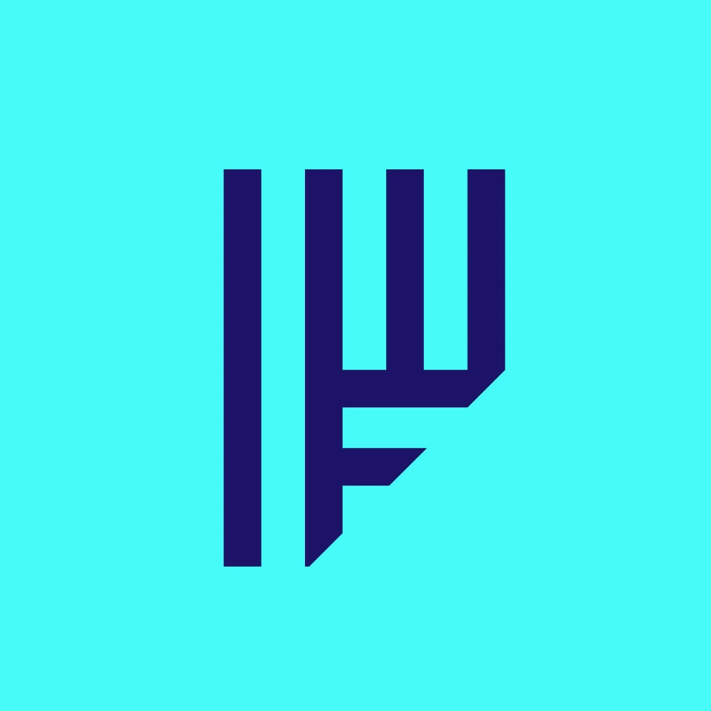 Stripe F logo mark for sale