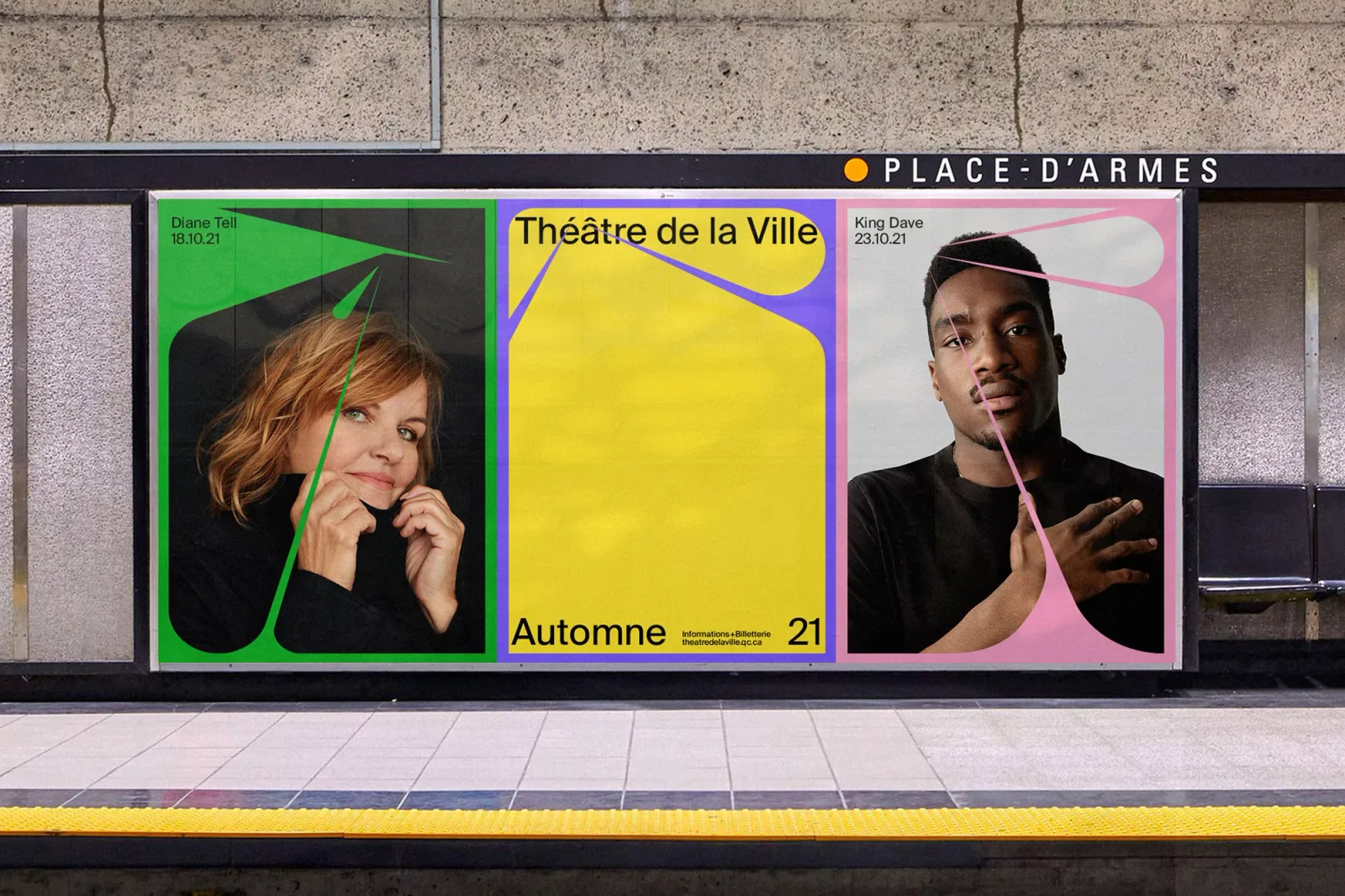 Théâtre de la ville brand identity design by compagnie et cie