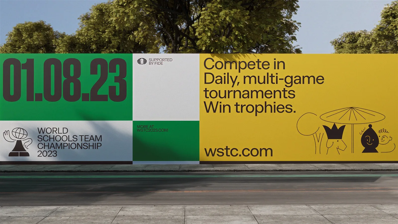 World Schools Team Chess Championship brand identity design by ONY