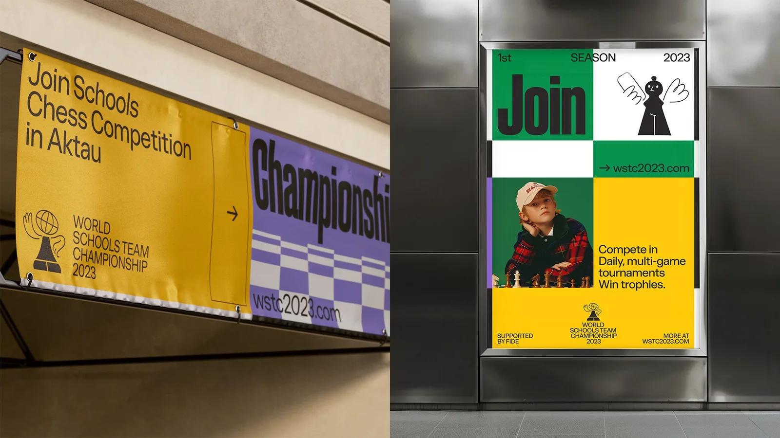 World Schools Team Chess Championship brand identity design by ONY (2)
